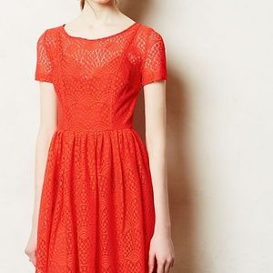 Anthropologie Plenty Stella Red Dress - 6P